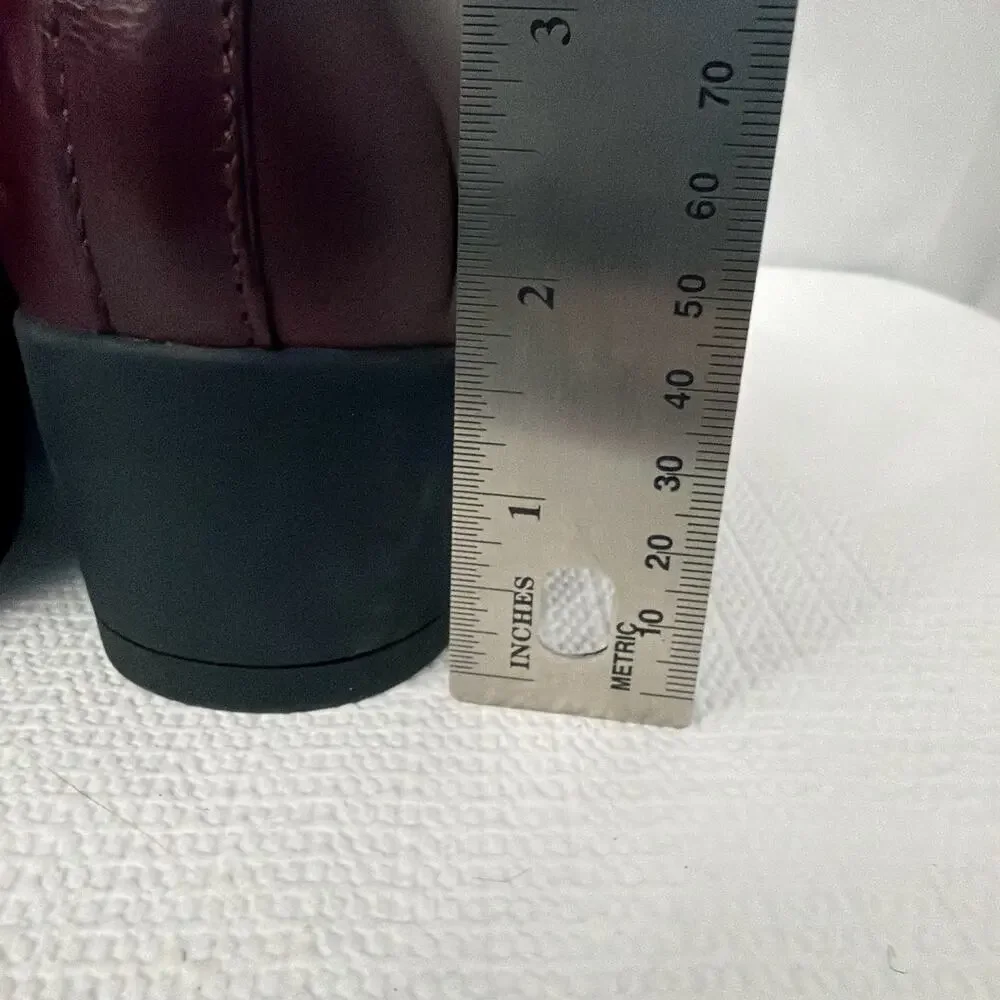 Dansko Shoes Womens Size 9 Camdyn Wine Red Leather Slip On Block Heels 39